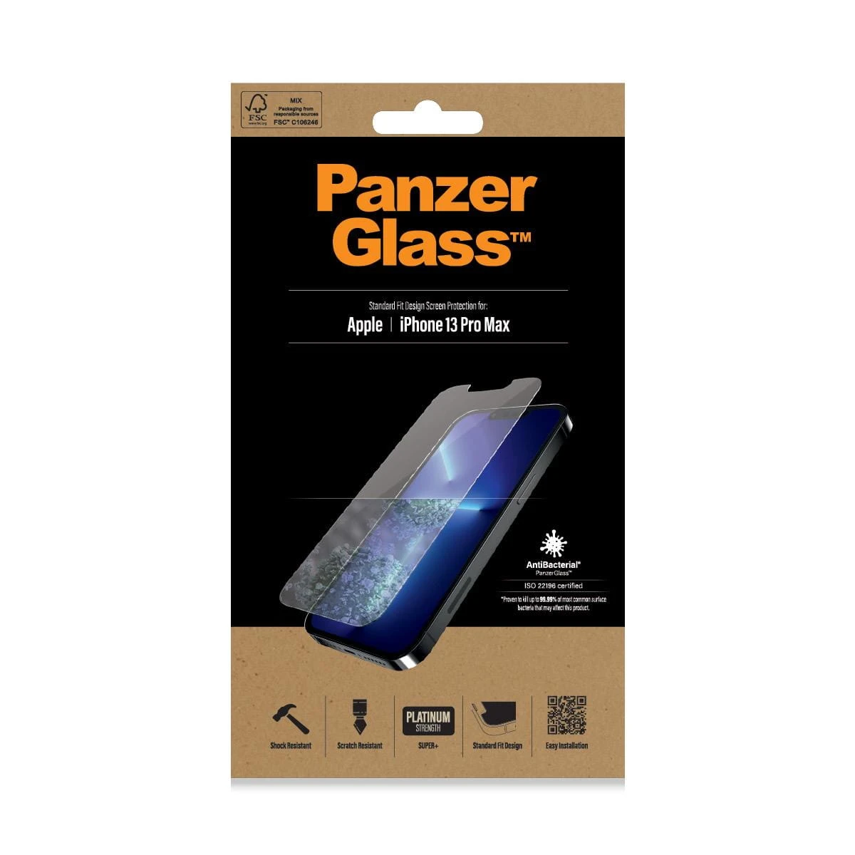PanzerGlass Apple IPhone 13 Pro Max Antibacterieel 2 PanzerGlass Apple IPhone 13 Pro Max Antibacterieel - Afbeelding 2