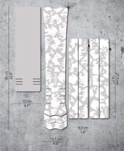 Dyedbro E-bike Frame Beschermingskit Camo - Mat Wit