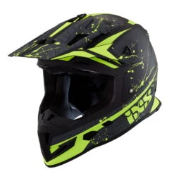 IXS 361 2.0 Motorfietshelm Mat Zwart Fluo Geel