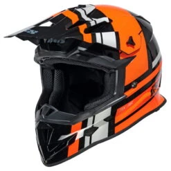Motorcrosshelm IXS361 2.3 Zwart-oranje-grijs